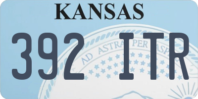 KS license plate 392ITR