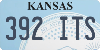 KS license plate 392ITS