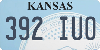 KS license plate 392IUO