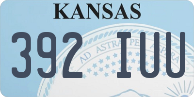 KS license plate 392IUU