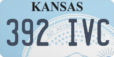 KS license plate 392IVC