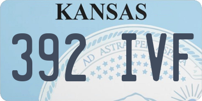 KS license plate 392IVF