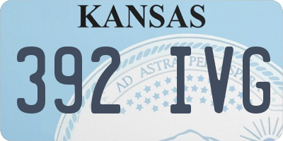 KS license plate 392IVG