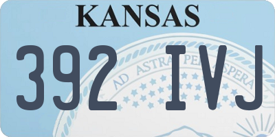 KS license plate 392IVJ