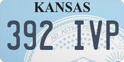 KS license plate 392IVP