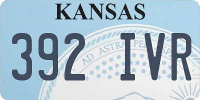 KS license plate 392IVR