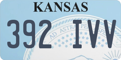 KS license plate 392IVV