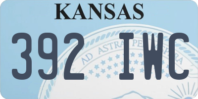 KS license plate 392IWC