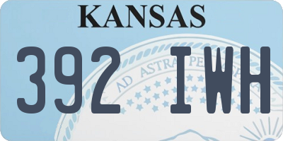 KS license plate 392IWH