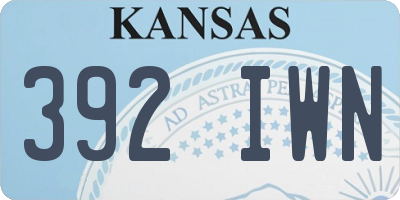 KS license plate 392IWN