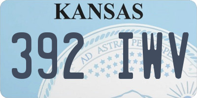 KS license plate 392IWV
