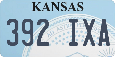 KS license plate 392IXA