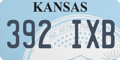 KS license plate 392IXB