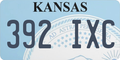 KS license plate 392IXC