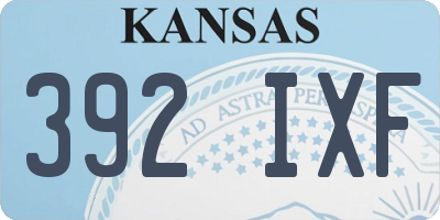 KS license plate 392IXF