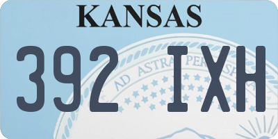 KS license plate 392IXH