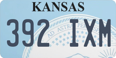 KS license plate 392IXM