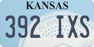 KS license plate 392IXS