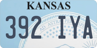 KS license plate 392IYA