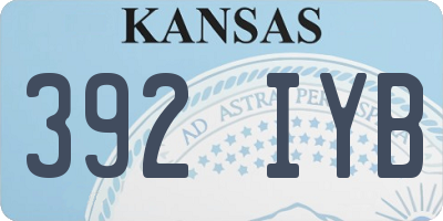 KS license plate 392IYB