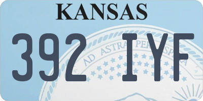 KS license plate 392IYF