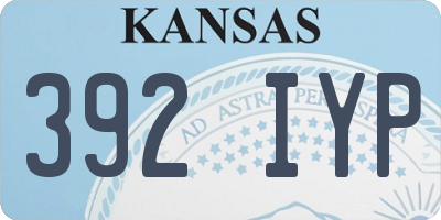 KS license plate 392IYP