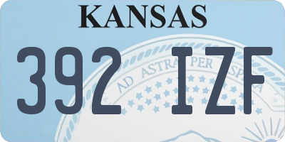 KS license plate 392IZF