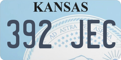 KS license plate 392JEC