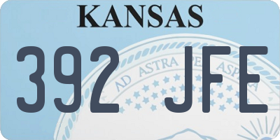 KS license plate 392JFE