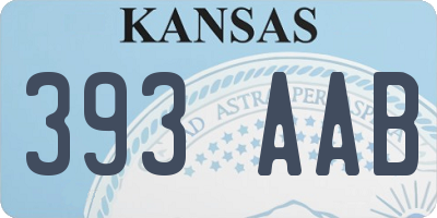 KS license plate 393AAB