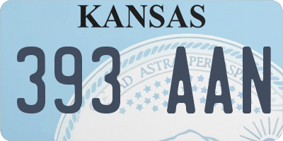 KS license plate 393AAN