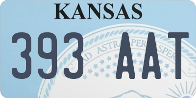 KS license plate 393AAT