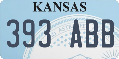 KS license plate 393ABB