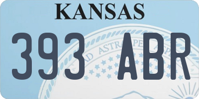KS license plate 393ABR