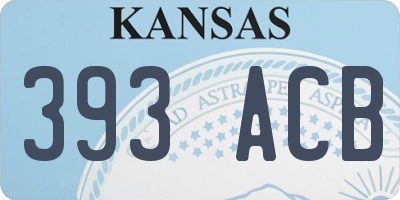 KS license plate 393ACB