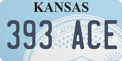 KS license plate 393ACE