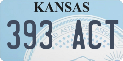 KS license plate 393ACT