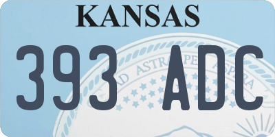 KS license plate 393ADC