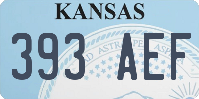 KS license plate 393AEF