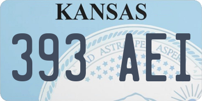 KS license plate 393AEI