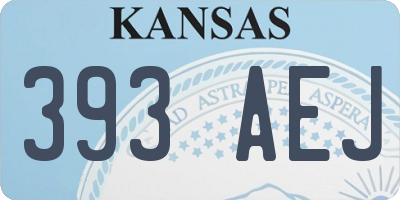 KS license plate 393AEJ