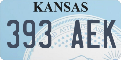 KS license plate 393AEK