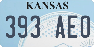 KS license plate 393AEO
