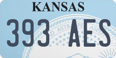 KS license plate 393AES