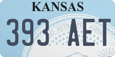 KS license plate 393AET