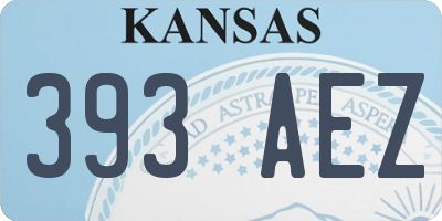KS license plate 393AEZ