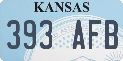 KS license plate 393AFB