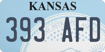 KS license plate 393AFD