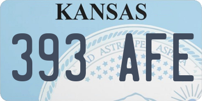 KS license plate 393AFE