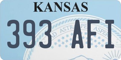 KS license plate 393AFI
